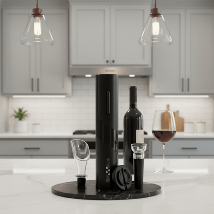 WineEase™ Kurkentrekker Set | Open, schenk en bewaar wijn moeiteloos in stijl