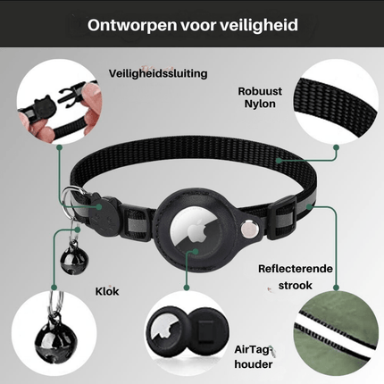 CatSafe Track™ GPS Halsband | Meer veiligheid en zichtbaarheid voor avontuurlijke katten