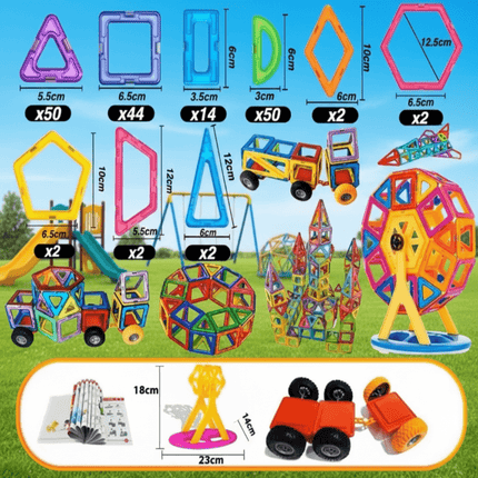 FunniBlox™ Bouwstenen | Bouw, ontdek en leer spelenderwijs met magnetisch speelplezier