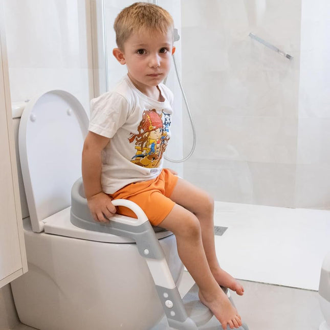 KiPottyStep™ Kinder Toiletbril met Ladder | Zelfstandig en veilig leren naar het toilet gaan