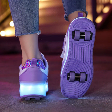RollStep™ Rolschaatsen Sneakers voor Kinderen | Lopen én rollen in één speelse schoen