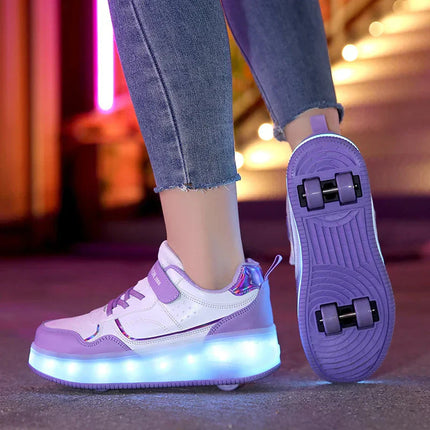 RollStep™ Rolschaatsen Sneakers voor Kinderen | Lopen én rollen in één speelse schoen