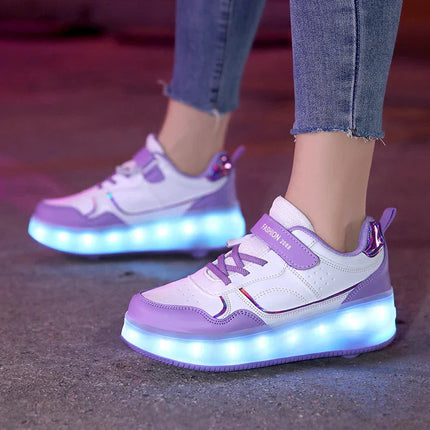 RollStep™ Rolschaatsen Sneakers voor Kinderen | Lopen én rollen in één speelse schoen