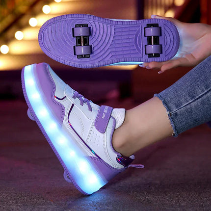 RollStep™ Rolschaatsen Sneakers voor Kinderen | Lopen én rollen in één speelse schoen