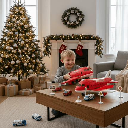 AEROTOWN Speelset | Vliegtuig en Voertuigen voor Kinderen