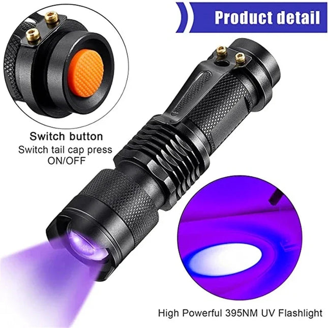 UVScan™ LED UV Zaklamp voor Inspectie | Ontdek verborgen vlekken en vuil in seconden