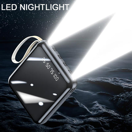 PowerGo™ Mini Powerbank 20.000 mAh met Geïntegreerde Kabels | Altijd opladen zonder losse kabels