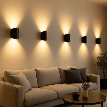 BrightFlow™ LED-wandlamp | Creëer direct sfeer met stijlvol warm licht