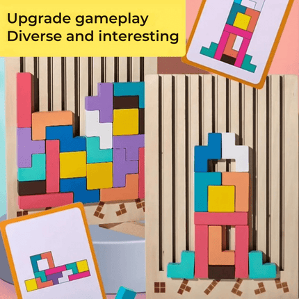 TetraStack™ Montessori Stapelspel | Spelenderwijs leren bouwen, balanceren en ontdekken
