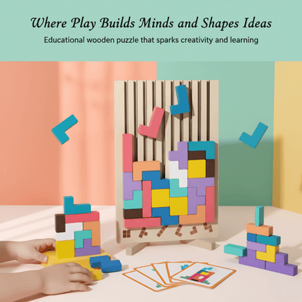 TetraStack™ Montessori Stapelspel | Spelenderwijs leren bouwen, balanceren en ontdekken