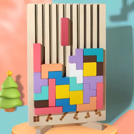 TetraStack™ Montessori Stapelspel | Spelenderwijs leren bouwen, balanceren en ontdekken