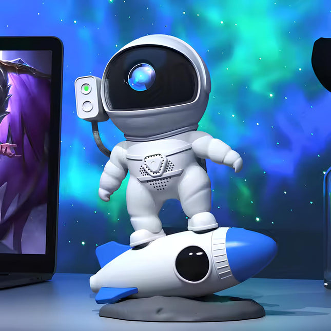 AstroGlow™ Astronaut Projectorlamp | Creëer een magische sterrenhemel met muziek en sfeer
