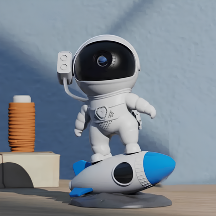 AstroGlow™ Astronaut Projectorlamp | Creëer een magische sterrenhemel met muziek en sfeer