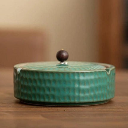 ZenAsh™ Retro Asbak met Deksel | Stijlvol roken zonder geur en rommel