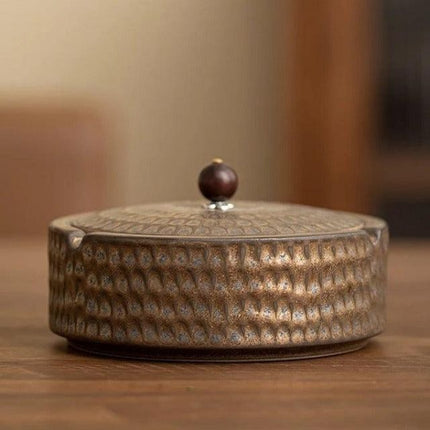 ZenAsh™ Retro Asbak met Deksel | Stijlvol roken zonder geur en rommel