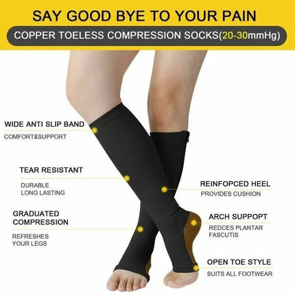 SupportZip™ Compressiesokken | Comfort en ondersteuning voor vermoeide benen