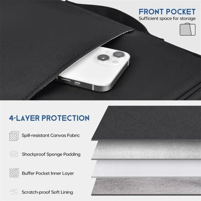 SafeCarry™ Laptoptas | Waterdichte bescherming en schokabsorberend comfort onderweg