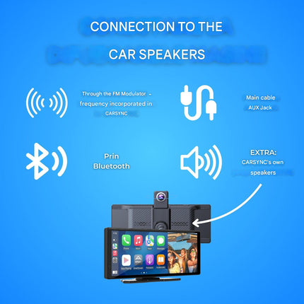 DriveOne™ Universele Auto Display | Draadloze CarPlay, navigatie en dashcam in één systeem