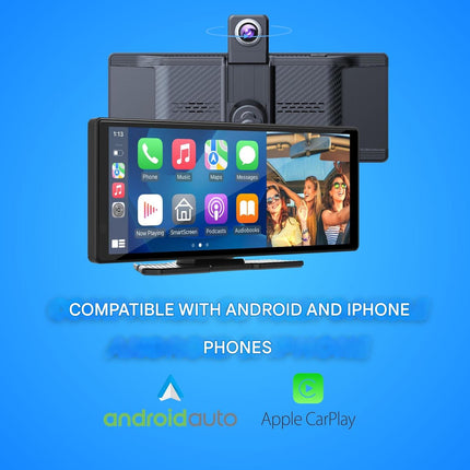 DriveOne™ Universele Auto Display | Draadloze CarPlay, navigatie en dashcam in één systeem