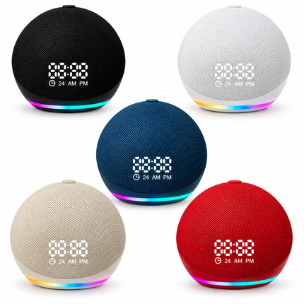 CDS™ Bluetooth portable speaker met LED-klok en wekker | Jouw sfeervolle eyecatcher!
