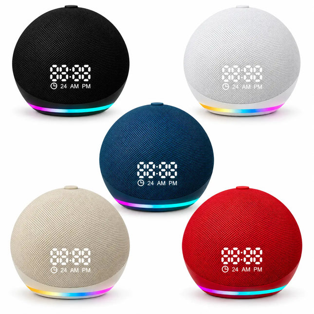 CDS™ Bluetooth portable speaker met LED-klok en wekker | Jouw sfeervolle eyecatcher!