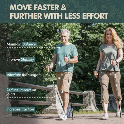 TrailGrip™ Trekkingstokken | Meer stabiliteit en controle op elk terrein