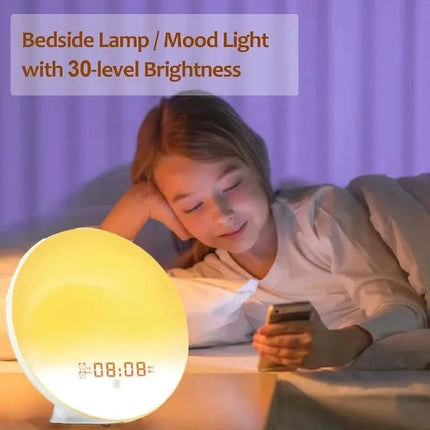 SunriseGlow™ Wekker | Word natuurlijk wakker met licht en rustgevende geluiden