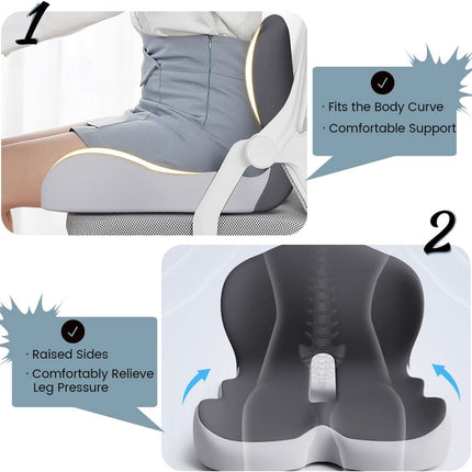 ComfortSeat™ Zitkussen | Ergonomische ondersteuning voor urenlang zitcomfort