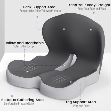 ComfortSeat™ Zitkussen | Ergonomische ondersteuning voor urenlang zitcomfort