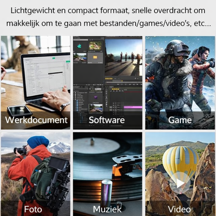 Axton™ Draagbare Harde Schijf 10TB | Supersnelle opslag en maximale capaciteit voor al je bestanden