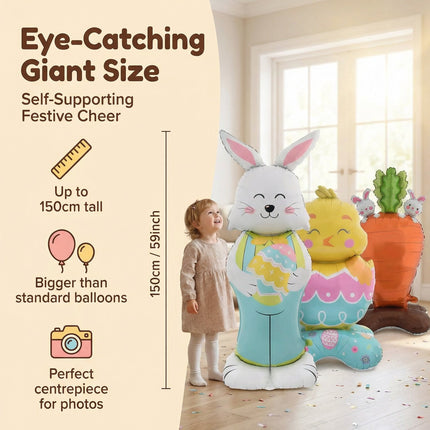 BunnyGlow™ 3D Folieballonnen | Maak jouw paastfeest onvergetelijk met levensgrote paasbalonnen