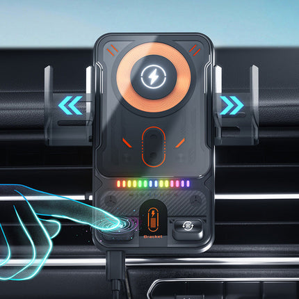MagCharge™ Autohouder met draadloze oplaadfunctie | Stabiele grip, automatisch klemmen en razendsnel opladen onderweg