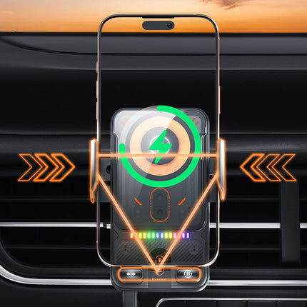 MagCharge™ Autohouder met draadloze oplaadfunctie | Stabiele grip, automatisch klemmen en razendsnel opladen onderweg