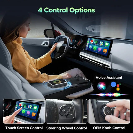 DriveBox™ 3-in-1 CarPlay Adapter | Maak moeiteloos van je autoscherm een slimme 4K entertainment hub