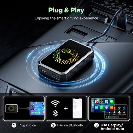 DriveBox™ 3-in-1 CarPlay Adapter | Maak moeiteloos van je autoscherm een slimme 4K entertainment hub