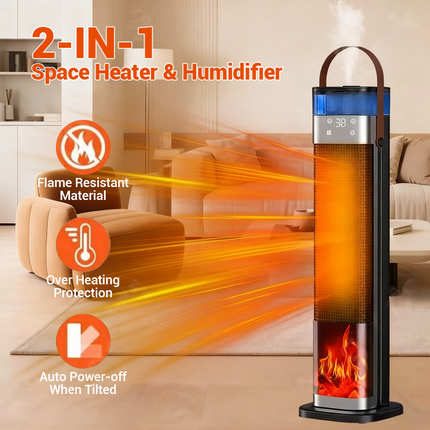 HeatFlow™ 3-in-1 Verwarming | Nooit meer droge lucht en koude ruimtes, direct warme en comfortabele sfeer