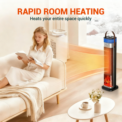 HeatFlow™ 3-in-1 Verwarming | Nooit meer droge lucht en koude ruimtes, direct warme en comfortabele sfeer