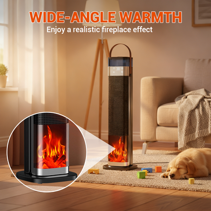HeatFlow™ 3-in-1 Verwarming | Nooit meer droge lucht en koude ruimtes, direct warme en comfortabele sfeer