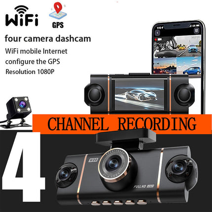 DriveGuard™ 4-Kanaals Dashcam | Volledige bescherming rondom je auto
