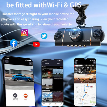 DriveGuard™ 4-Kanaals Dashcam | Volledige bescherming rondom je auto