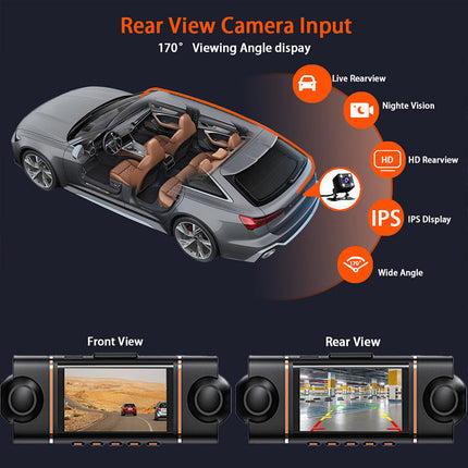 DriveGuard™ 4-Kanaals Dashcam | Volledige bescherming rondom je auto