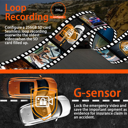 DriveGuard™ 4-Kanaals Dashcam | Volledige bescherming rondom je auto