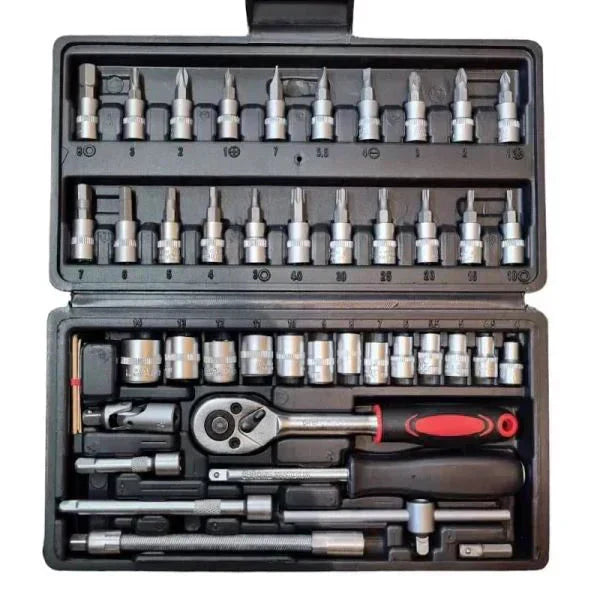 ToolMaster™ 46-Delige Dopsleutelset | Altijd het juiste gereedschap bij de hand voor elke klu