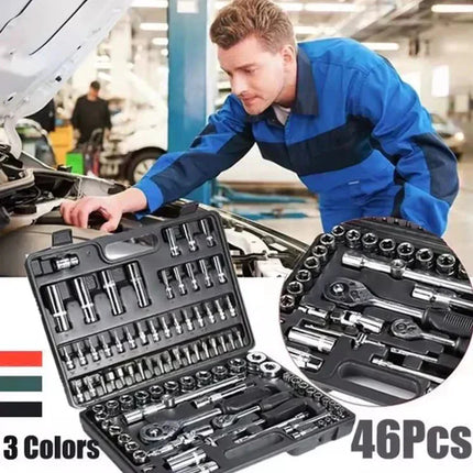 ToolMaster™ 46-Delige Dopsleutelset | Altijd het juiste gereedschap bij de hand voor elke klu
