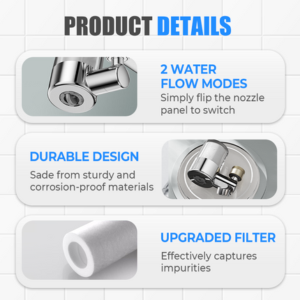 AquaFlex™ 720° Kraanfilter Mondstuk | Schoon water en maximale flexibiliteit in één slimme upgrade