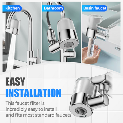 AquaFlex™ 720° Kraanfilter Mondstuk | Schoon water en maximale flexibiliteit in één slimme upgrade