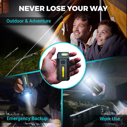 FlexBeam™ Pocket Zaklamp | Compact, krachtig en eenvoudig op jouw kleding vast te maken