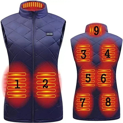 HeatComfort™ Verwarmingsvest Dames | 9 verwarmingszones voor ultieme warmte en controle