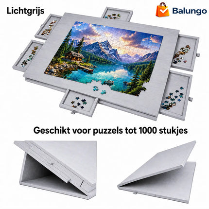 Puzzlevault™ 6-in-1 Puzzelbord | Vergroot je puzzelgemak! Geen losse puzzelstukjes, geen volle tafel en nooit meer tussendoor opruimen.