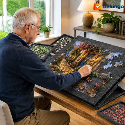 Puzzlevault™ 6-in-1 Puzzelbord | Vergroot je puzzelgemak! Geen losse puzzelstukjes, geen volle tafel en nooit meer tussendoor opruimen.